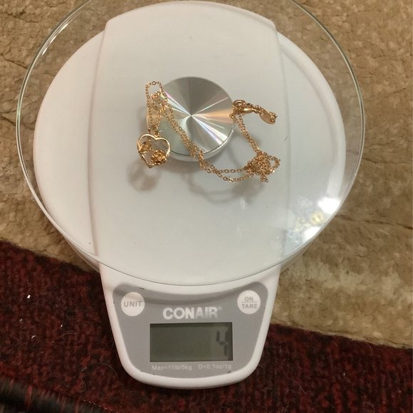 Goldtone Heart and Rose Necklace - Picture 6 of 6